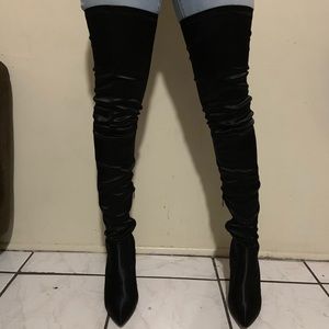 Thigh High Satin Boots